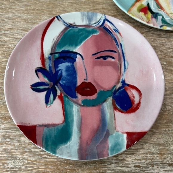NWOT Anthropologie Belle D'Isle Dessert Plates, Set of 3, Rare Sold Out - Picture 3 of 11